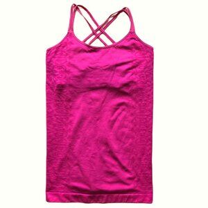 CLIMAWEAR As-New Racerback Tank Top w/ Padded Sports Bra Bright Pink Women's M